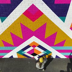 Coo-Var Acrylic Floor Paint ART + Believe Mural at Littlecoates Primary Academy Grimsby