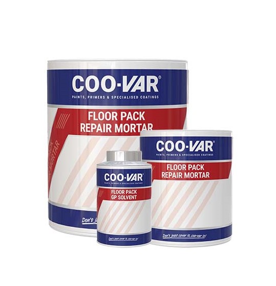 FLOORPACK FLOOR REPAIR MORTAR  5 KILO GP SOLVENT and HARDENER REQUIRE TACTILE