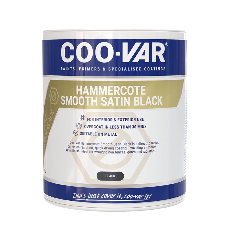 HAMMERCOTE SMOOTH SATIN BLACK METAL PT 1LT SMOOTH SATIN BLACK METAL PAINT