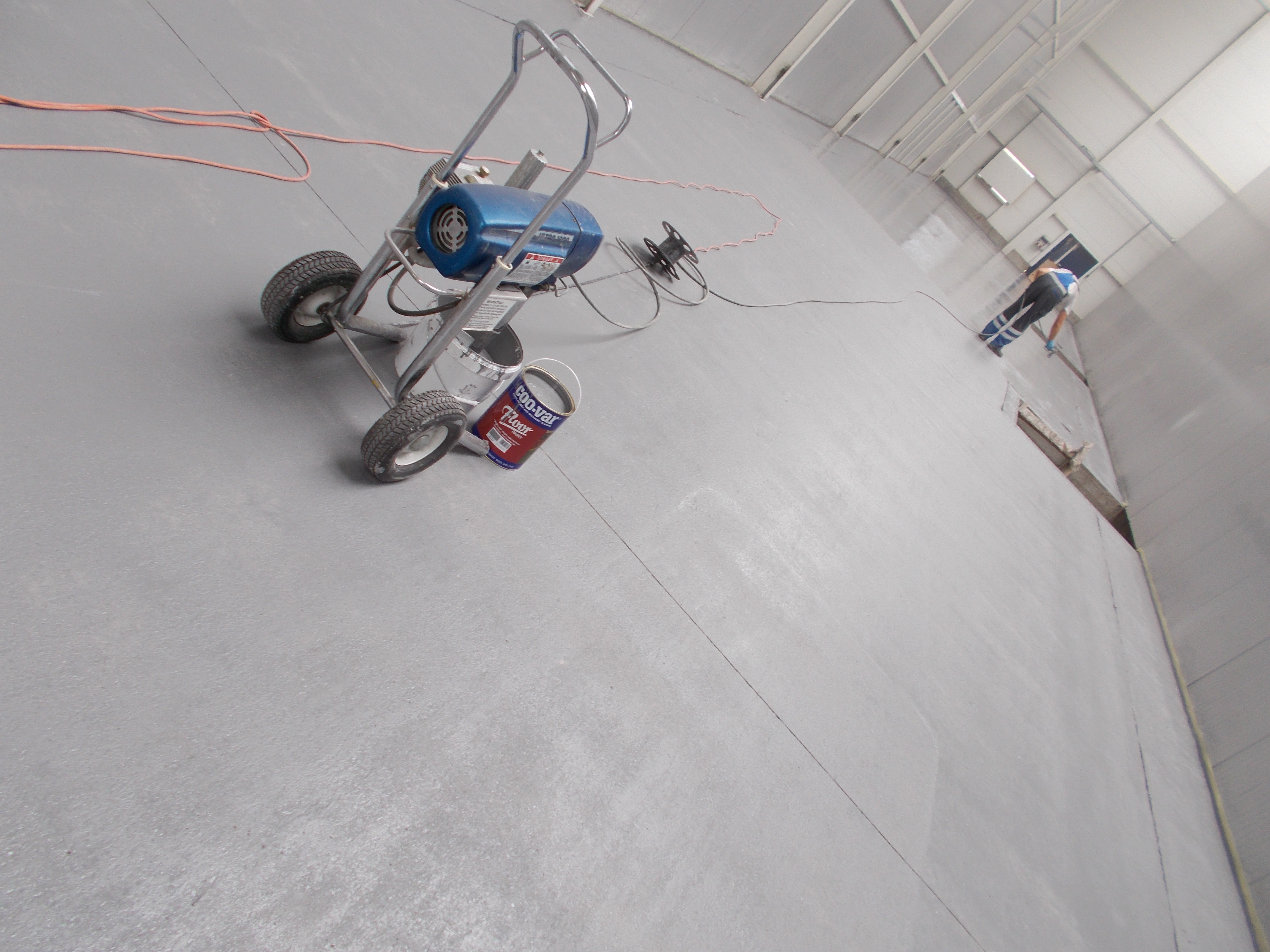 Preparing to Paint a Concrete Floor
